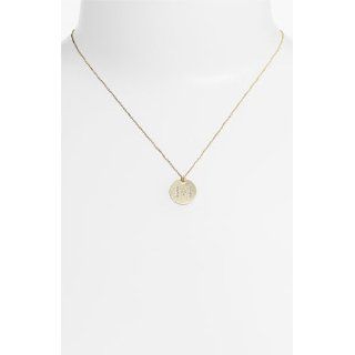 Roberto Coin Gold Disc Initial Pendant Necklace: Jewelry: 