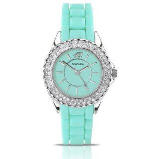  Sekonda Crystal set Mint coloured silicon watch 4650 Watches 