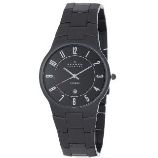 Skagen Mens 572XLTMXB Titanium Black Watch Watches 