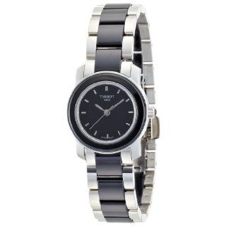 Tissot Womens T0642102205100 Cera Black Dial Ceramic Watch: Watches 