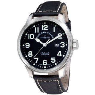 Zeno Mens 8554 A1 Pilot Black Strap Automatic Watch Watches  