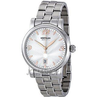 Montblanc Star Date Silver Dial Stainless Steel Automatic Mens Watch 