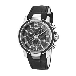 TechnoMarine Womens 609010 UF6 Chronograph Black Leather Watch 