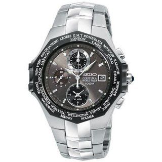 Seiko Mens SPL001 Coutura World Timer Watch Watches 