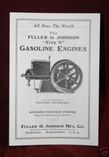 Fuller & Johnson Type N Hit & Miss gas engine 1.5 20hp