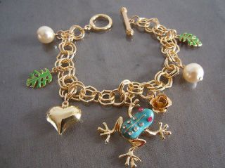Betsey Johnson Cute frog pendant bracelet #B022