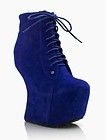 Ankle Booties Heel Less Lace Up Fux Suede Wedge Platform Boots High 
