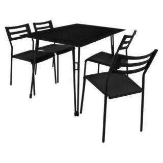 Harmony 5 piece Dining Set   Black product details page