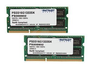 Newegg   Patriot Signature 16GB (2 x 8G) 204 Pin DDR3 SO DIMM DDR3 