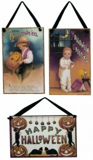 BARNES & NOBLE  Vintage Halloween Postcard Hang Ups (2 asst) (6x9.5 