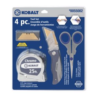 Shop Kobalt 4 Piece Knife and Tape Measure Set at Lowes