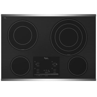 Shop Whirlpool 30 Inch Smooth Surface Electric Cooktop (Color: Black 