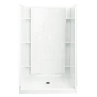Shop Sterling 77 in H x 48 in W x 36 in L White 1 Piece Shower at 