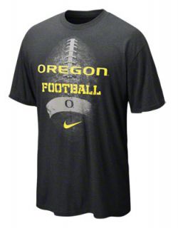 Oregon Ducks Nike Black Heather Seasonal Football T Shirt 