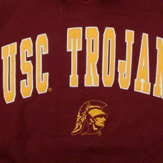 USC Trojans Crimson Mascot One Tackle Twill Hooded Sweatshirt 