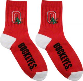Ohio State Buckeyes Team Color Quarter Socks 