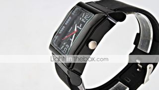 Mens New Stylish Black Silicone Sport Wrist Watch SW9   USD $ 7.09