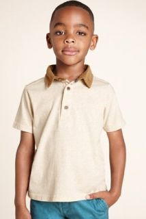 Boys Limited Pure Cotton Corduroy Collar Polo Shirt   Marks & Spencer 