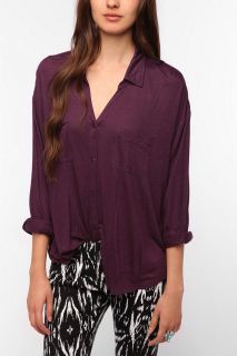 Staring at Stars Button Down Knit Shirt   Urban Outfitters