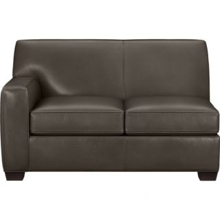 Cameron Leather Sectional Left Arm Loveseat in Sofas  Crate and 