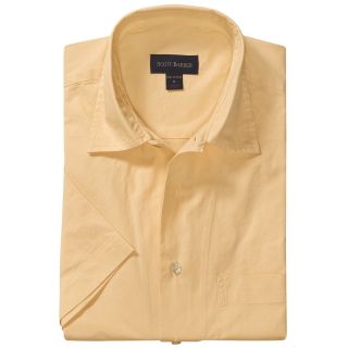 Scott Barber Spencer Solid Camp Shirt   Cotton Poplin, Short Sleeve 