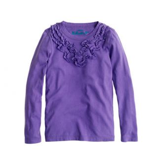 Fresh Purple Girls squiggly ruffle top   collectible tees   Girls 