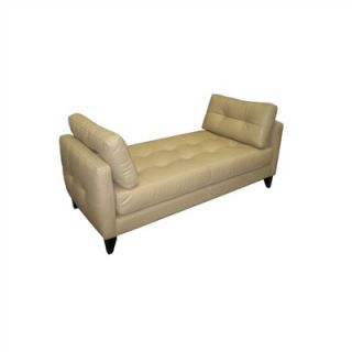 Omnia Furniture City Loft Leather Bench   CITL   2AB