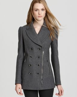Burberry Brit Weatherstone Double Breasted Zip with Pleats Coat 