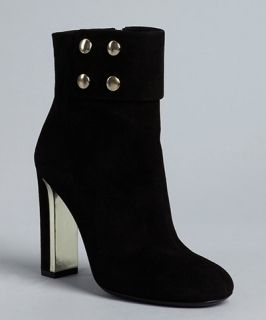 Gucci black suede Audrey cuffed booties