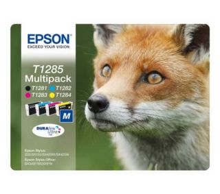 EPSON Fox T1285 Colour and Black Ink Cartridge Multipack Deals 