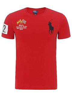Buy Polo Ralph Lauren Custom Fit Crossed Flags T Shirt, Spain Red 