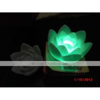 Charming Lotus Shaped Colorful LED Night Light (3xAG13)