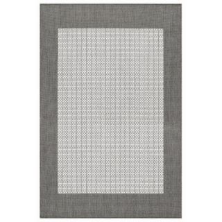Couristan Recife Checkered Field Grey/White Rug   1005/3012