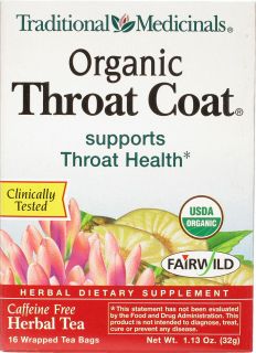 Traditional Medicinals Organic Throat Coat® Herbal Tea    16 Tea Bags 