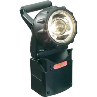 Akku Handlampe LED II Schwarz PL 850 LED  und Halogenleuchtmittel 