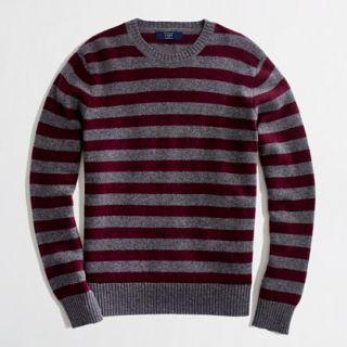 Factory lambswool stripe crewneck sweater   Lambswool   FactoryMens 