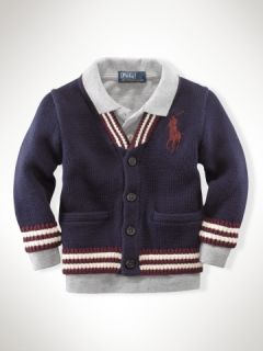 Neck Baseball Cardigan   Infant Boys Sweaters   RalphLauren