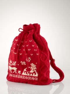 Cable Knit Reindeer Backpack   Accessories Girls 7 16   RalphLauren 
