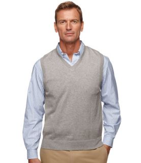 Cotton/Cashmere Sweater, V Neck Vest Vests   at L.L 