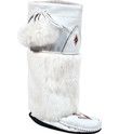 Manitobah Mukluks Tall Nappa Mukluk Boot   White Nappa Leather/White 