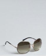 Tom Ford gold metal Alexandra over sized round sunglasses style 