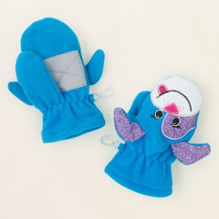baby girl   fleece dog mittens  Childrens Clothing  Kids Clothes 