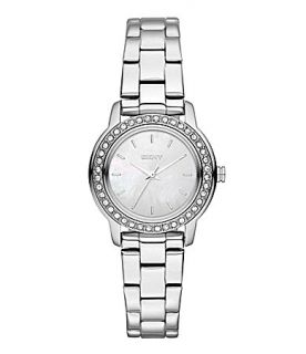 DKNY Glitz Silver Mother of Pearl Watch  Dillards 