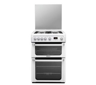 Buy HOTPOINT HUG61P Gas Cooker   White  Free Delivery  Currys