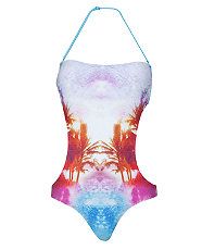 null (Multi Col) Tropical Digital Print Cut Out Swimsuit  262476499 