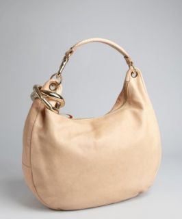 Jimmy Choo  biscuit leather and snakeskin Solar bangle hobo  style 