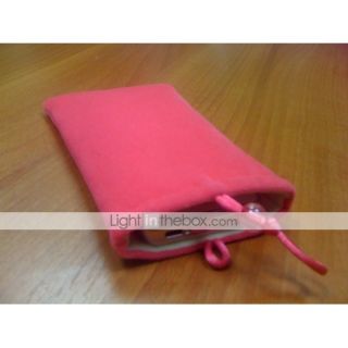 USD $ 1.79   Trendy Cell Velvet Bag for iPhone (Rose Red), Free 