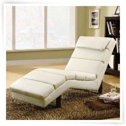 Monarch Faux Leather Chaise Lounger   Taupe