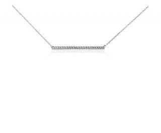 Bar Diamond Necklace in 14k White Gold (1/4 ct. tw.)  Blue Nile