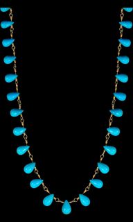 Me&Ro Gold & Turquoise Briolette Chain 
